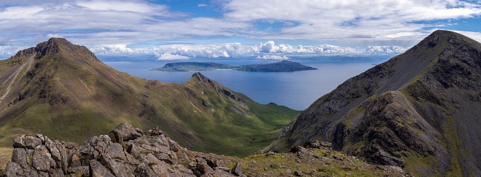 Eigg from Rum. Eigg from Rum. The Small Isles. Hasselblad X2D 21mm. May 2025
